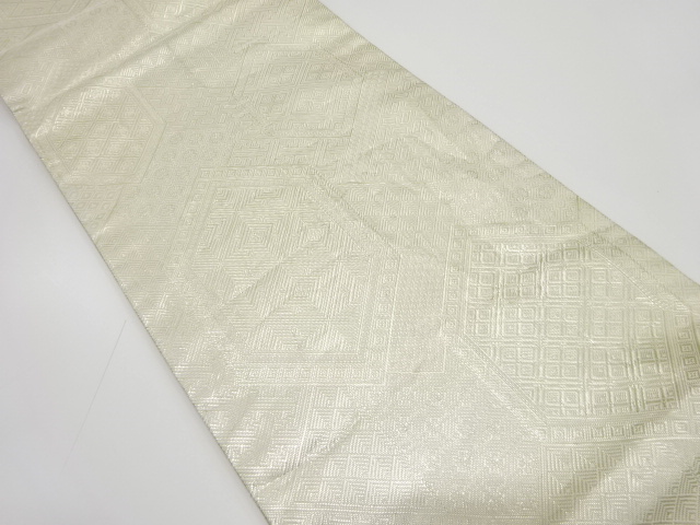 佐賀錦　亀甲に古典柄織り出し　全通袋帯